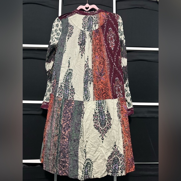 Anthropologie Tiny Bohemian Patchwork Long Sleeve Dress - Multicolor - Picture 4 of 5